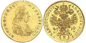 2 Ducat Sacro Romano Impero (962-1806) Oro Maria Theresa of Austria (1717 - 1780)