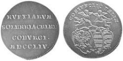 2 Ducat Principality of Ansbach (1398–1792) 金 Charles William Frederick, Margrave of Brandenburg-Ansbach (1712 – 1757)