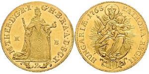 2 Ducat 匈牙利王国 金 玛丽亚·特蕾西亚 (1717 - 1780)