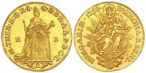 2 Ducat 匈牙利王国 金 玛丽亚·特蕾西亚 (1717 - 1780)