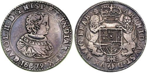 2 Ducaton Repubblica delle Sette Province Unite (1581 - 1795) Argento Carlo II (1630-1685)