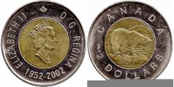 2 Dólar Canadá Níquel Isabel II (1926-2022)