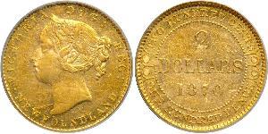 2 Dólar Canadá Oro Victoria (1819 - 1901)