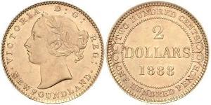 2 Dólar Canadá Oro Victoria (1819 - 1901)
