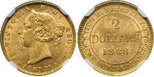 2 Dólar Canadá Oro Victoria (1819 - 1901)