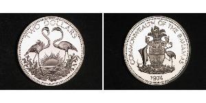 2 Dólar Bahamas (1973 - ) Plata 