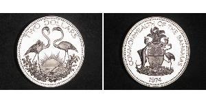 2 Dólar Bahamas (1973 - ) Plata 