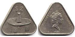 2 Dólar Cook Islands (1965 - )  Isabel II (1926-2022)