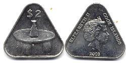 2 Dólar Cook Islands (1965 - )  Isabel II (1926-2022)