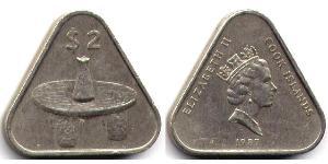 2 Dólar Cook Islands (1965 - )  Isabel II (1926-2022)