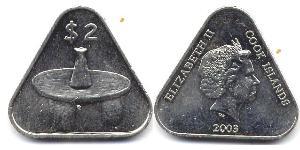 2 Dólar Islas Cook  Isabel II (1926-2022)