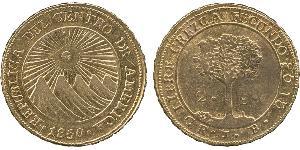 2 Escudo Costa Rica (1821 - ) / Federal Republic of Central America (1823 - 1838) Gold 