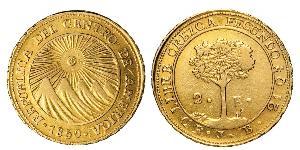 2 Escudo Costa Rica (1821 - ) / Federal Republic of Central America (1823 - 1838) Gold 