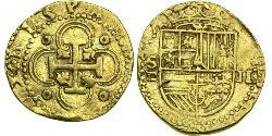 2 Escudo Habsburg Empire (1526-1804) / Spain Gold Philip II of Spain (1527-1598)