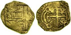 2 Escudo New Kingdom of Granada (1549 - 1739) Gold Philip V of Spain(1683-1746)