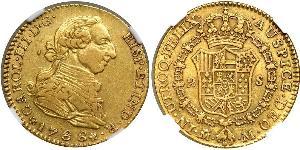 2 Escudo Peru Gold Charles III of Spain (1716 -1788)