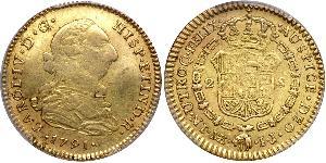 2 Escudo Peru Gold Karl IV (1748-1819)