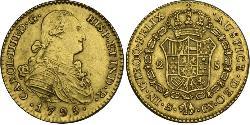 2 Escudo Spanisches Kolonialreich (1700 - 1808) Gold Karl IV (1748-1819)