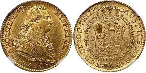 2 Escudo Spanisches Kolonialreich (1700 - 1808) Gold Karl IV (1748-1819)