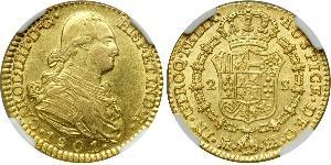 2 Escudo Spanisches Kolonialreich (1700 - 1808) Gold Karl IV (1748-1819)