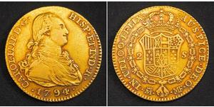 2 Escudo Spanisches Kolonialreich (1700 - 1808) Gold Karl IV (1748-1819)