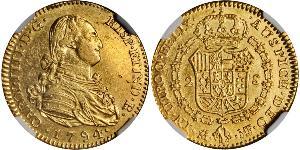 2 Escudo Spanisches Kolonialreich (1700 - 1808) Gold Karl IV (1748-1819)