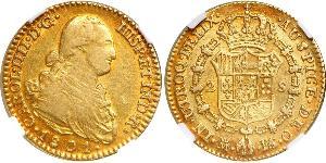 2 Escudo Spanisches Kolonialreich (1700 - 1808) Gold Karl IV (1748-1819)