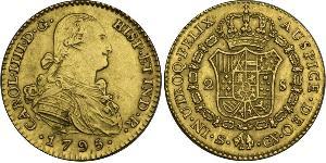 2 Escudo Spanisches Kolonialreich (1700 - 1808) Gold Karl IV (1748-1819)