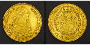 2 Escudo Spanisches Kolonialreich (1700 - 1808) Gold Karl IV (1748-1819)