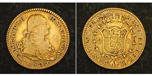 2 Escudo Spanisches Kolonialreich (1700 - 1808) Gold Karl IV (1748-1819)