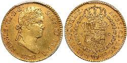 2 Escudo Spanish Mexico  / Kingdom of New Spain (1519 - 1821) Gold Ferdinand VII of Spain (1784-1833)