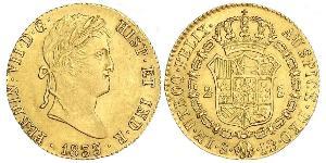 2 Escudo Vizekönigreich Neuspanien (1519 - 1821) Gold Ferdinand VII. von Spanien (1784-1833)