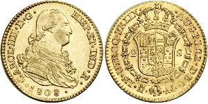 2 Escudo Empire espagnol (1700 - 1808) Or Charles IV d