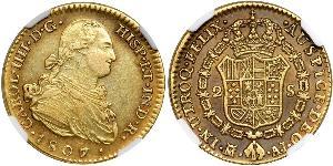 2 Escudo Empire espagnol (1700 - 1808) Or Charles IV d