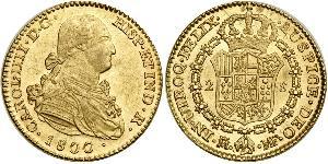 2 Escudo Empire espagnol (1700 - 1808) Or Charles IV d
