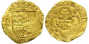 2 Escudo Habsburg Empire (1526-1804) / Spanien Or Philippe II d