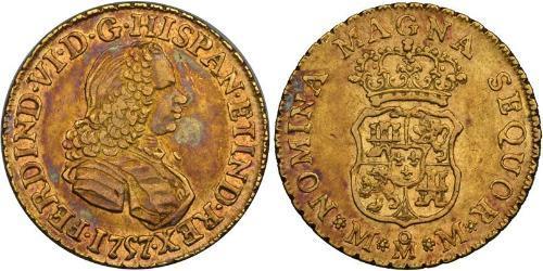 2 Escudo Nouvelle-Espagne (1519 - 1821) Or Ferdinand VI d