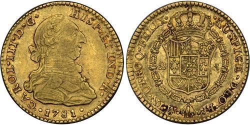 2 Escudo Nouvelle-Espagne (1519 - 1821) Or Charles III d