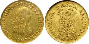 2 Escudo Vice-royauté de Nouvelle-Grenade (1717 - 1819) Or Charles III d