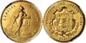 2 Escudo Costa Rica (1821 - ) Oro 