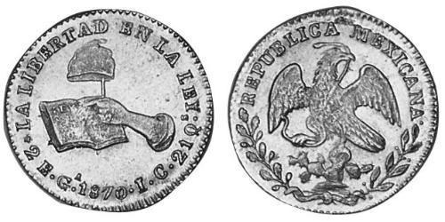 2 Escudo Estados Unidos Mexicanos (1846 - 1863) Oro 
