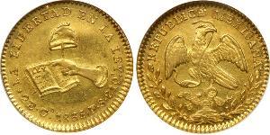 2 Escudo First Mexican Republic (1824–1835) Oro 