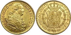 2 Escudo Imperio español (1700 - 1808) Oro Carlos IV de España (1748-1819)