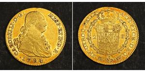 2 Escudo Impero spagnolo (1700 - 1808) Oro Carlo IV di Spagna (1748-1819)