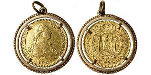 2 Escudo Impero spagnolo (1700 - 1808) Oro Carlo IV di Spagna (1748-1819)