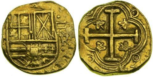 2 Escudo Nuevo Reino de Granada (1549 - 1739) Oro Felipe IV de España (1605 -1665)