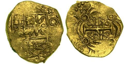 2 Escudo Nuevo Reino de Granada (1549 - 1739) Oro Felipe V de España (1683-1746)