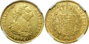 2 Escudo Perù Oro Carlo III di Spagna (1716 -1788)