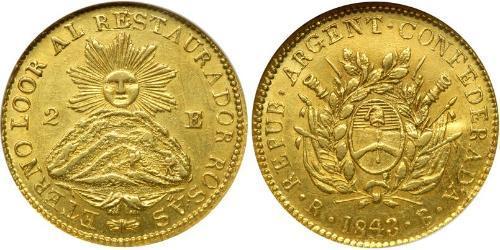 2 Escudo República Argentina (1861 - ) Oro 