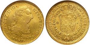 2 Escudo Spagna Oro Carlo IV di Spagna (1748-1819)